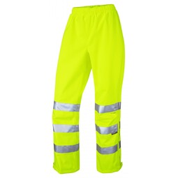 Leo L02-Y High Visibility Instow Breathable Cargo Overtrouser Yellow