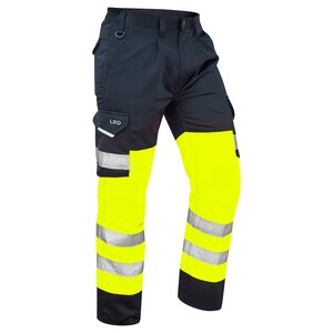 Leo CT01-Y/Nv Bideford Cargo Trouser Reg Leg Yellow/Navy